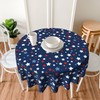 Memorial Day Patriotic Round Tablecloth 60 Inch Independence Day Liberty