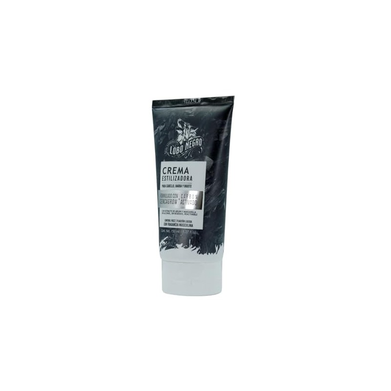 Lobo Crema Estilizadora Lobo Negro con Carbón Activado Y Cencagrow