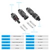 YAODHAOD Solar Connector 2 Pairs, IP65 Waterproof Male/Female Solar Power