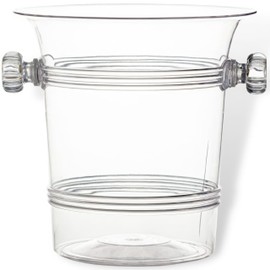 Crystal Clear Plastic Ice Bucket - Reusable Ice Container & Beverage Cooler, Perfect Bar Accessory for Parties, Themed Events, Picnics & Everyday Home Use