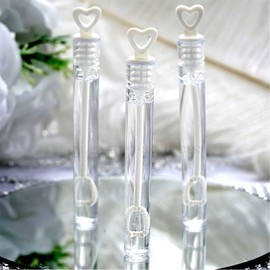 12Pcs Wedding Bubbles Heart Wand Filled Bubbles Tubes Bottles Wedding Table Decoration Party Favours Kids Bag Fillers