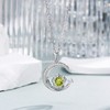 925 Sterling Silver August Birthstone Created Peridot Necklace Rose &