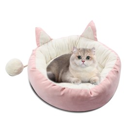 PETCUTE Cat Beds for medium small cats Pet Bed washable Small Dog beds Cuddly Pet Sleeping Bed Cute Cat Nest Cozy Cat Bed