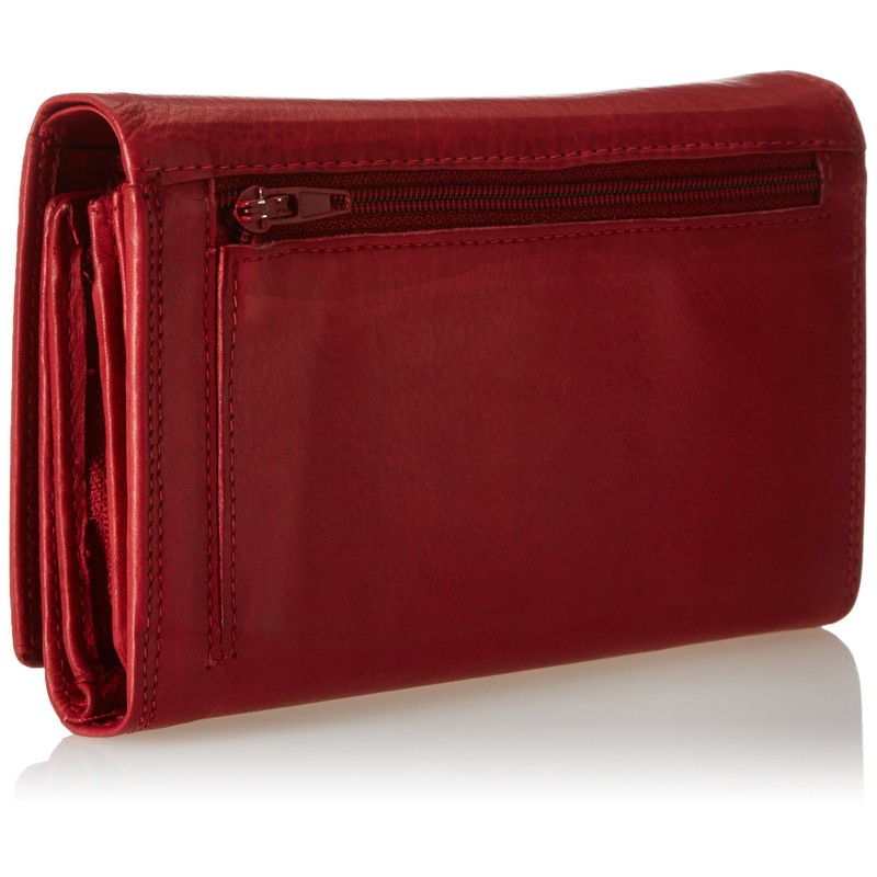 Women's purse from genuine leather Red