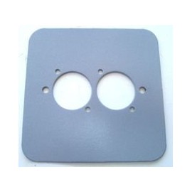 2X XLR Plate, 1G, Silver, Wall Plates and Floor Boxes Audio Visual Cable, Qty X 1 | 82511-RCS