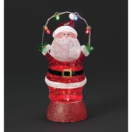 Roman 9" H Lighted Swirl Santa Clause Confetti Lites, Christmas Decoration,