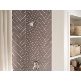 Moen Attune 8-Function Wall Mount Fixed Showerhead, Spot Resist Brushed Nickel, 218W0SRN