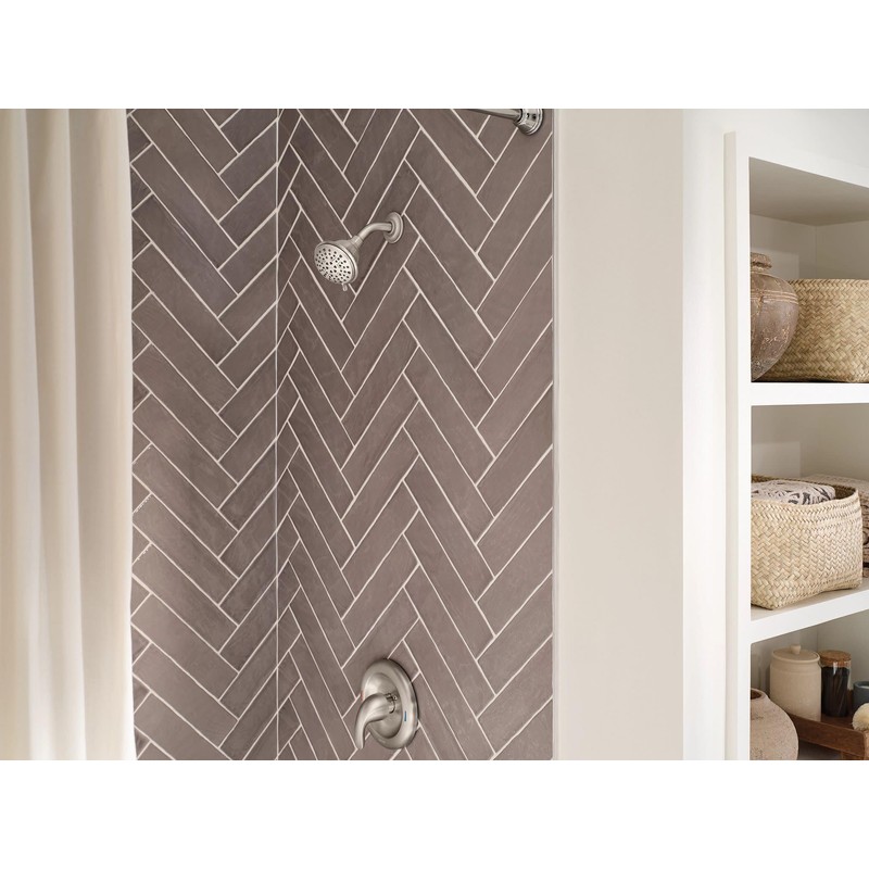 Moen Attune 8-Function Wall Mount Fixed Showerhead, Spot Resist Brushed