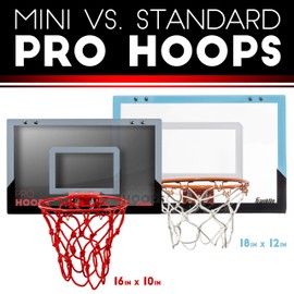 Franklin Sports Over The Door Mini Basketball Hoop - Pro Hoops Indoor Mini Basket with Ball - Slam Dunk Approved Shatter Resistant Backboard - Bedroom + Office Accessory - Small