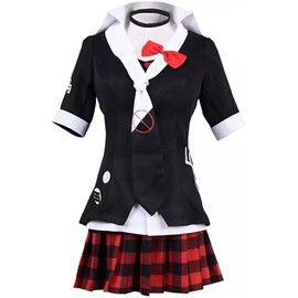 Double Villages Anime Danganronpa Junko Enoshima Cosplay Costume Polyester Uniform Costume Suit, M, Multicolor