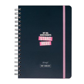 Mr.Wonderful Office Basic diary 2024 Week view, My big achievements start here, 22.1 x 2.1 x 15.6