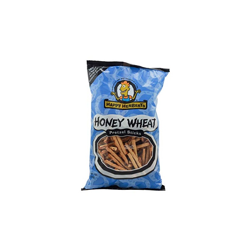 HAPPY HERBERTS Pretzel Honey And Wht Stks, 8 OZ