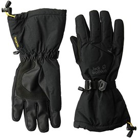 Jack Wolfskin Texapore Exolight Waterproof Insulated Ski with Gauntlet Gloves, Black, X-Large
