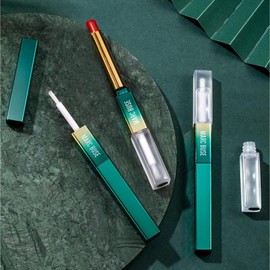 Gevlonecirly Lipstick Scalar Lip Gloss 1.5g (Lipstick) + 2.5ml (Lipstick Waterproof Paint) - Full Skin Types Moisturizing, Waterproof, Sweatproof, Long Lasting Effectiveness, Fresh Fabric, Smooth,