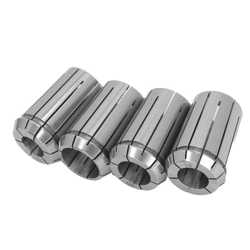 4PCS OZ25 Collets with Wrench Spring Steel Cutting Collet Set