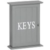 Grey Gray Wooden Key Box Holder Cabinet Wallmounted or Freestanding