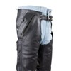 Motorcycle Leather Chaps for Men Biker Riding Cowboy Chaps Black