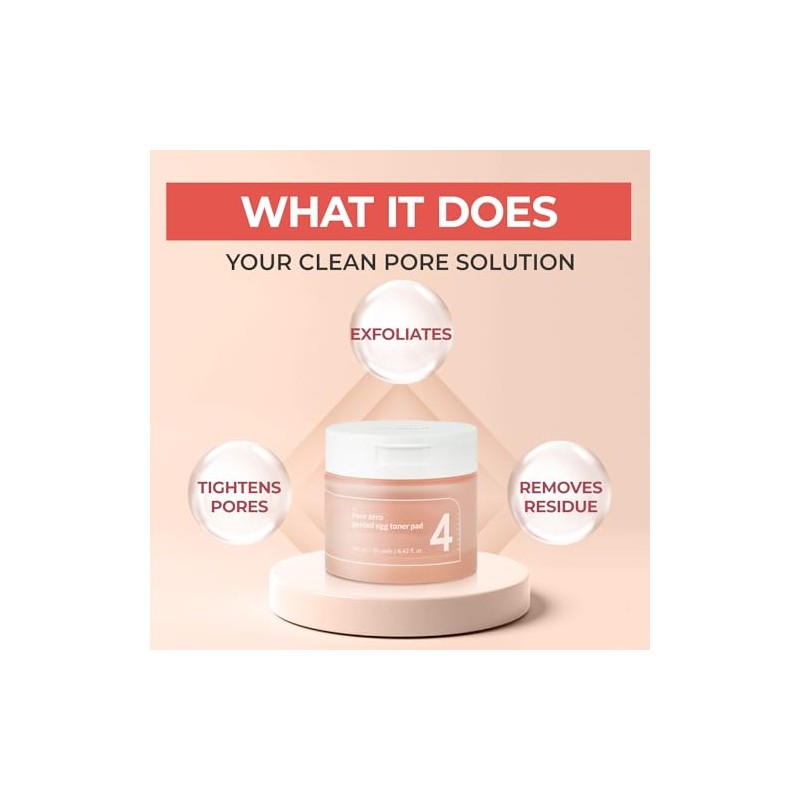 No.4 Pore Zero Peeled Egg Toner Pad
