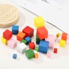 sourcing map 50 Pcs Wooden Blocks, 0.8 Inch Square Natural