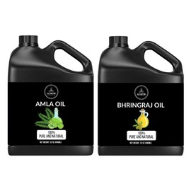 Naturevibe Botanicals Naturevibe Botanicals Amla Oil 32oz and Bhringraj Oil 32oz|Oil Combo
