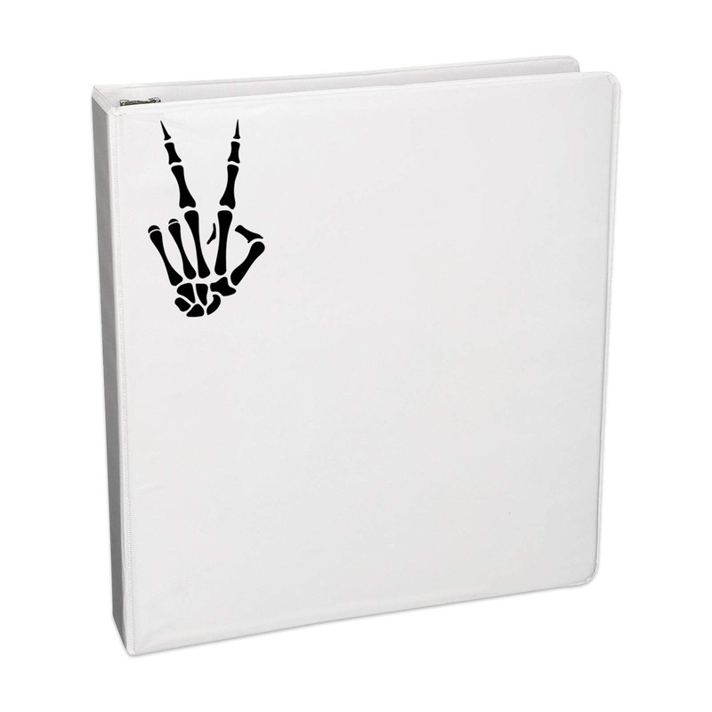 Bargain Max Decals Peace Sign Skeleton Hand Decal Notebook Car
