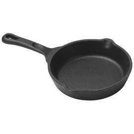 WINCO 5 Cast Iron Skillet, 4-7/8″, Black