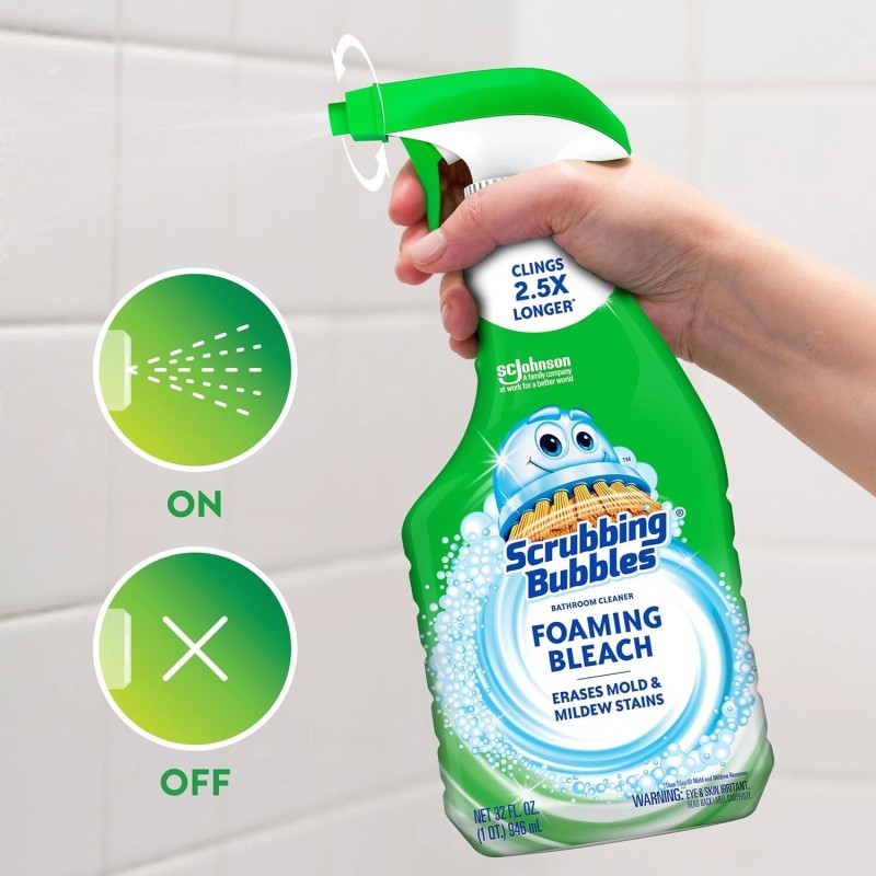 Scrubbing Bubbles Foaming Bleach Bathroom Cleaner, 32oz Spray – (Pack
