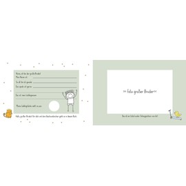 Gift for Big Brother: "Little Sister + Big Brother" Book (Eco, Recycled Paper, Memory Album/Photo Album for Siblings for Birth)