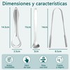 Raspador de Lengua de Acero Inoxidable 6 Piezas para Aliento