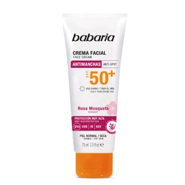 Babaria - Bloqueador Solar Facial Antimanchas FPS 50+ | Protector Solar Despigmentante que Previene y Corrige Manchas | Propiedades Blanqueadoras e Hi