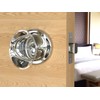 Passage Oval Egg Crystal Door Knobs Polished Chrome Round Rosette