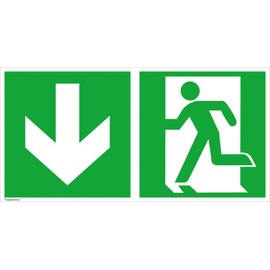 Size 4044589113641 – Rettungsz. 200 x 400 mm aluminium Emergency Exit