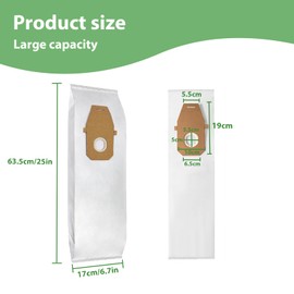 10 Pack Type Q HEPA Canister Vacuum Cleaner Bags for Kenmore, 53292 Replacement for Kenmore 81214, 81414, 81614, 81615, 81714, 21814, BC7005, BC3005,BC2005