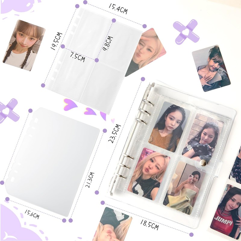 A5 Sealing Notebook, Clear, Large Size, 6-Hole Binder, Seal Storage,