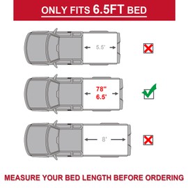 CAPSER 6.5FT F150 Soft Quad Fold Tonneau Cover Fits for 2015-2026 Ford F-150 79Inch Truck Bed(incl.F150 Lightning)