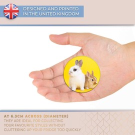 Destination Vinyl ltd Magnet for Refrigerator, Fridge - Cute Bunny Rabbits Rabbit for Office, Cabinet and Whiteboard, Magnetic Stickers, 14590