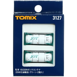 TOMIX 3127 N Gauge ISO 20ft Tank Container, Japanese Petroleum Transportation, Green, Pack of 2
