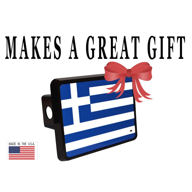 Rogue River Tactical Greece Flag Trailer Hitch Cover Plug Gift