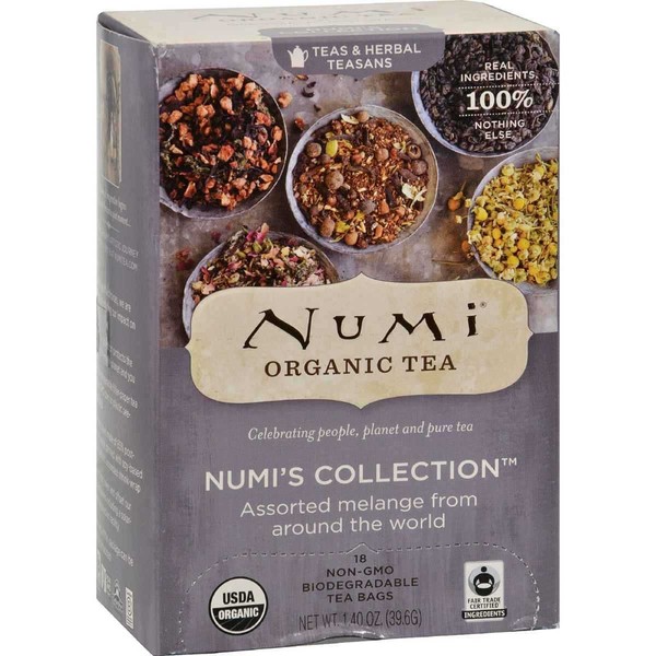 Numi Assortment Collection Tea - 18 bags per pack - 6 packs per case.