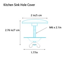 2 Inch Kitchen Sink Hole Cover,Faucet Hole Cover Stainless Steel Hole Plug Counter Top Hole Plug Kitchen Sink Tap Hole Sink Plug Stopper Kitchen Blanking Metal Plug (Silver)