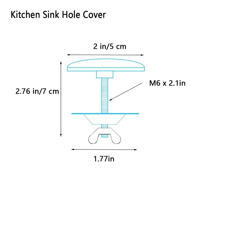 2 Inch Kitchen Sink Hole Cover,Faucet Hole Cover Stainless Steel