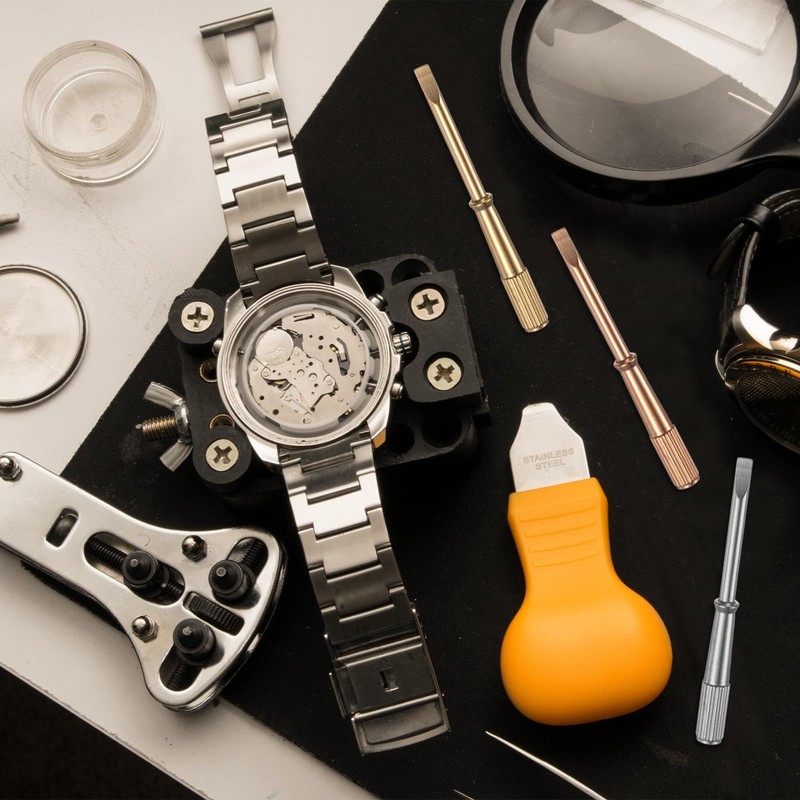 sourcing map 2pcs Mini Bracelet Screwdriver 4mm Titanium Steel Slotted