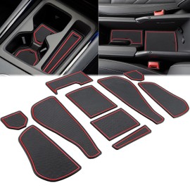 Auovo - Tapetes antipolvo para puerta para Volkswagen VW Tiguan 2025 2026, accesorios para portavasos de coche, consola central, revestimiento interior de compartimento de puerta, juego de 10 piezas
