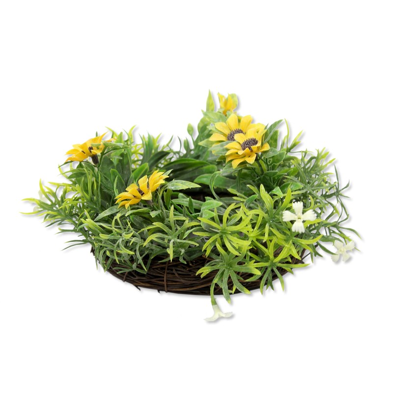 DECOLINE Decorative Wreath Sunflower Small Diameter 15 cm