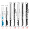 Bestgle 50Pcs Jigsaw Blade Set, T Shank Fast Cut Jigsaw