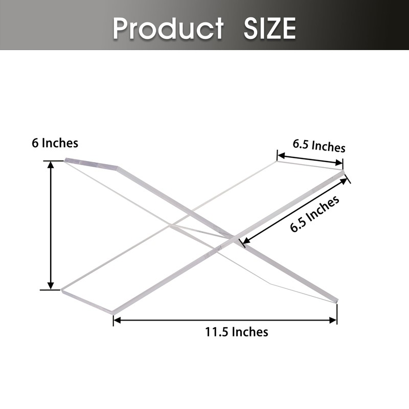 Large Clear Acrylic Book Stand - Perfect for Displaying Open
