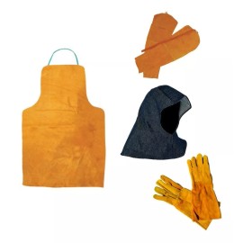 SITECSA Kit Seguridad Soldador Mandil, Guantes, Mangas Y Capucha