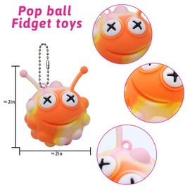 30 Pack Animal Pop Balls Party Favors Gifts for Kids pop it fidgetstoys autism sensory Transformable Fidget pop blocks