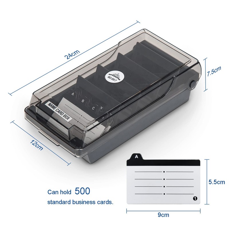 GOCUODE 500 Cards Business Card Box Desktop, Box for Business