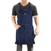 Dadidyc Denim Jean Tool Apron with 4 Pockets Waterproof Adjustable
